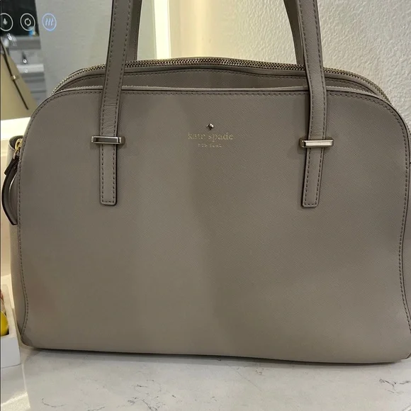 Kate Spade Taupe Satchel Bag. GUC - Picture 1 of 15